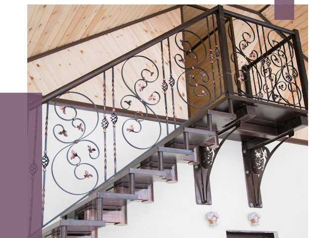 Кованые лестницы в Электростали от 79014 руб. под ключ