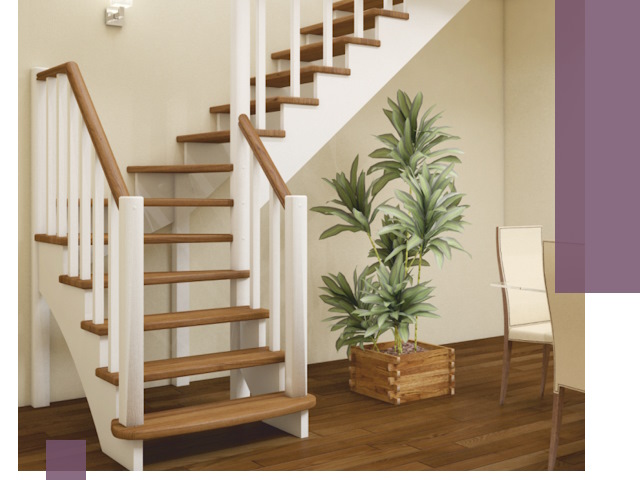 Г-образные лестницы под ключ в Электростали — изготовление и монтаж