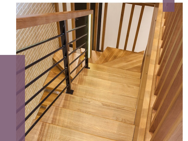 Лестницы из ясеня в Электростали под ключ от 9927 руб. 