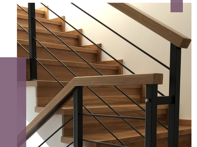 Обшивка металлической лестницы деревом в Электростали от 4305 руб. 