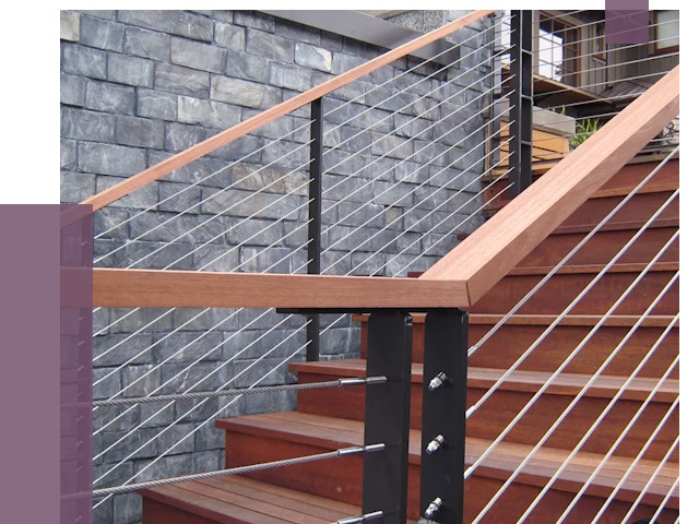 Тросовые перила под ключ в Электростали от 7699 руб.