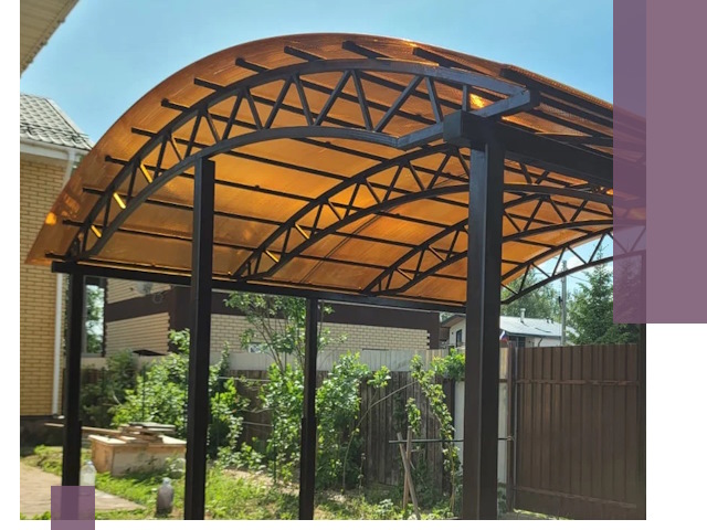 Изготовление навесов под ключ в Электростали из качественных материалов