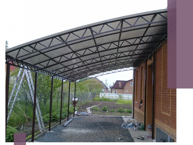 Профессиональный монтаж навесов под ключ в Электростали