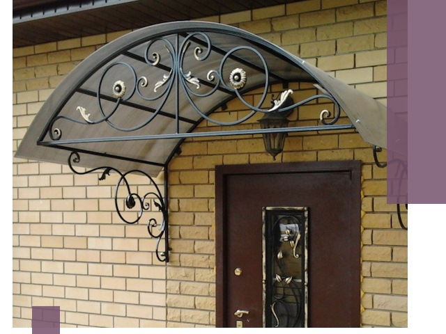 Изготовление козырьков из металла под ключ в Электростали