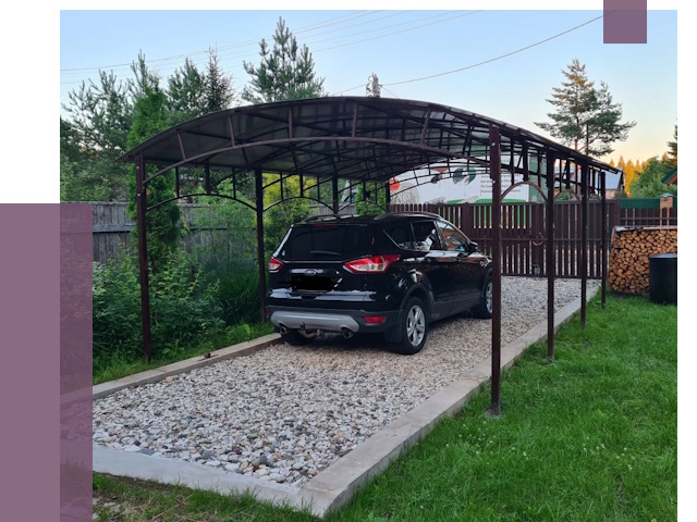 Навесы для автомобиля в Электростали от 13017 руб.  | ПРОЛЁТ-Элк