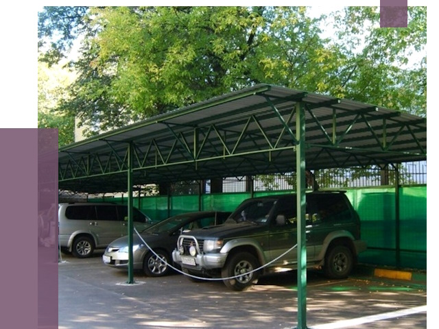 Навесы для парковки в Электростали от 79521 руб. заказать | ПРОЛЁТ-Элк