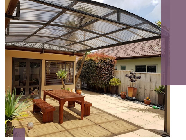 Навесы во двор под ключ в Электростали — изготовление и монтаж