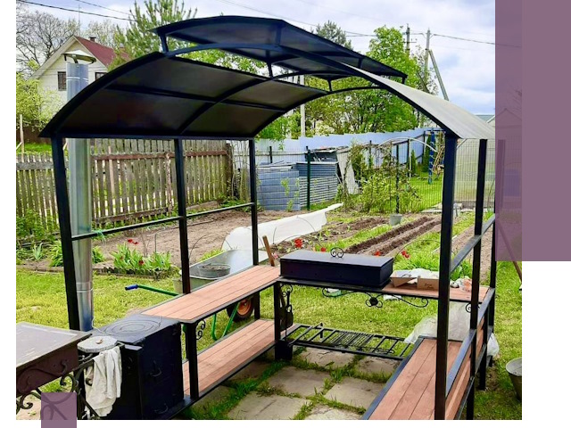 Навесы для барбекю в Электростали: изготовление, монтаж и демонтаж