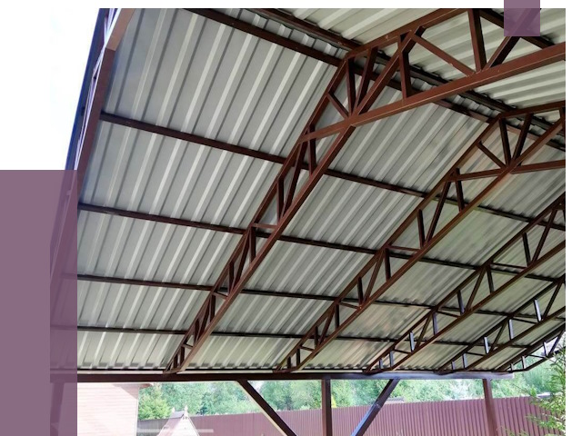 Навесы из профнастила в Электростали от 7294 руб. | ПРОЛЁТ-Элк