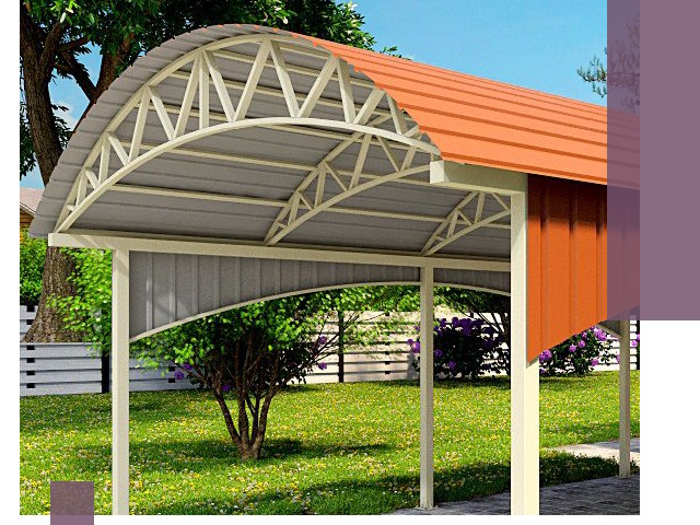 Навесы из профнастила под ключ в Электростали — установка и монтаж