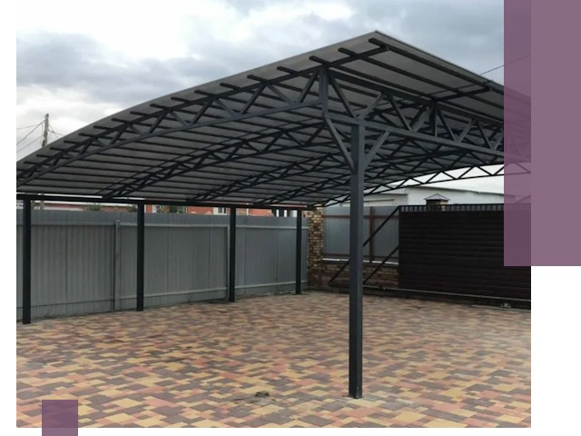 Металлические навесы под ключ в Электростали — изготовление и монтаж