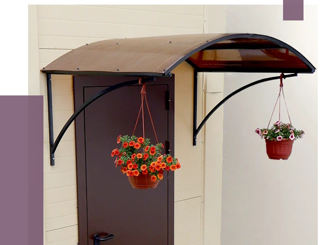 Козырьки над входом в Электростали от 14689 руб.  | ПРОЛЁТ-Элк