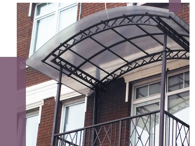 Козырьки над балконом в Электростали от 8560 руб. | ПРОЛЁТ-Элк