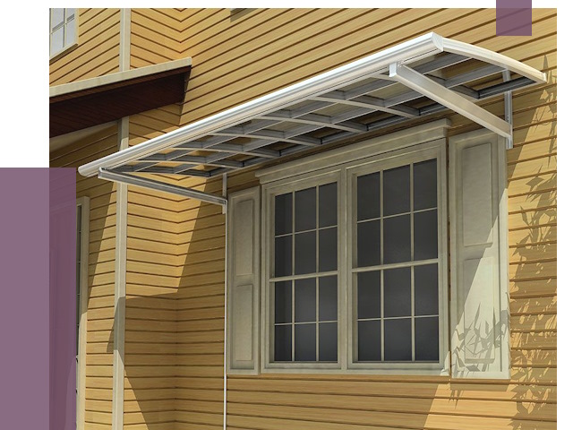 Козырьки над окнами в Электростали от 7547 руб. — монтаж, покупки | ПРОЛЁТ-Элк