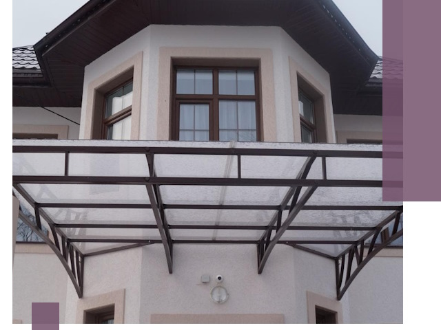 Козырьки из поликарбоната под ключ в Электростали