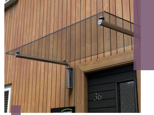 Стеклянные козырьки на входы и фасады в Электростали